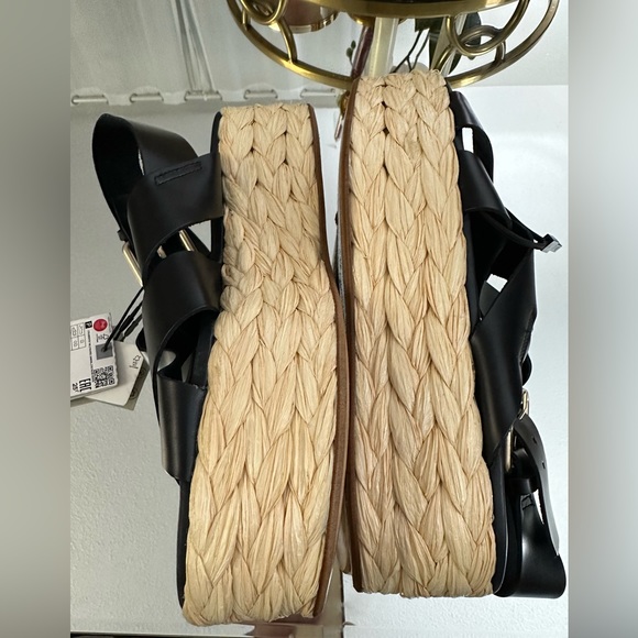 Zara| NWT Braided Platform Wedges - Picture 9 of 11